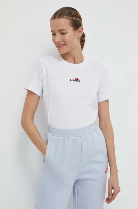 Βαμβακερό μπλουζάκι Ellesse Juentos T-Shirt γυναικείο, χρώμα: άσπρο, SGV19977