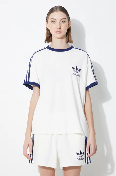 Majica kratkih rukava adidas Originals Terry za žene, boja: bijela, IT9842