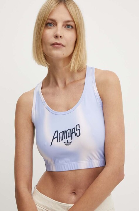 adidas Originals top femei, culoarea violet, IU2490