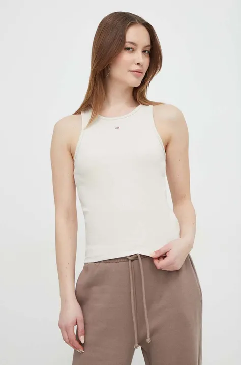Tommy Jeans top donna colore beige