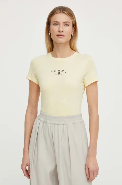 Tommy Jeans t-shirt donna colore giallo