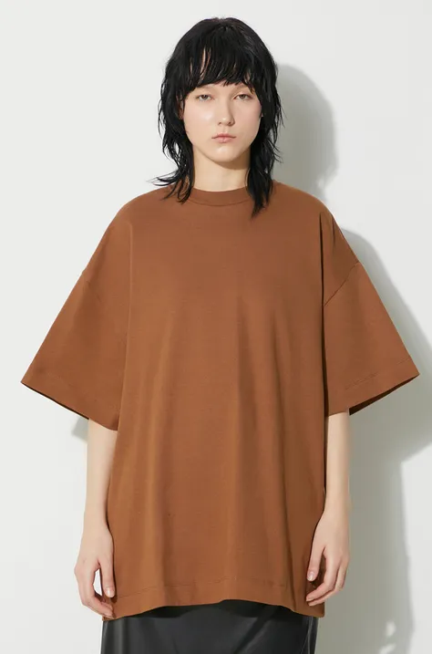 Carhartt WIP cotton t-shirt S/S Louisa T-Shirt women’s brown color I032287.HZXX