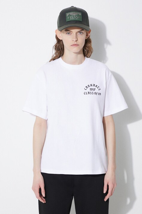 Bavlněné tričko Carhartt WIP S/S Class of 89 T-Shirt bílá barva, I033192.00AGD