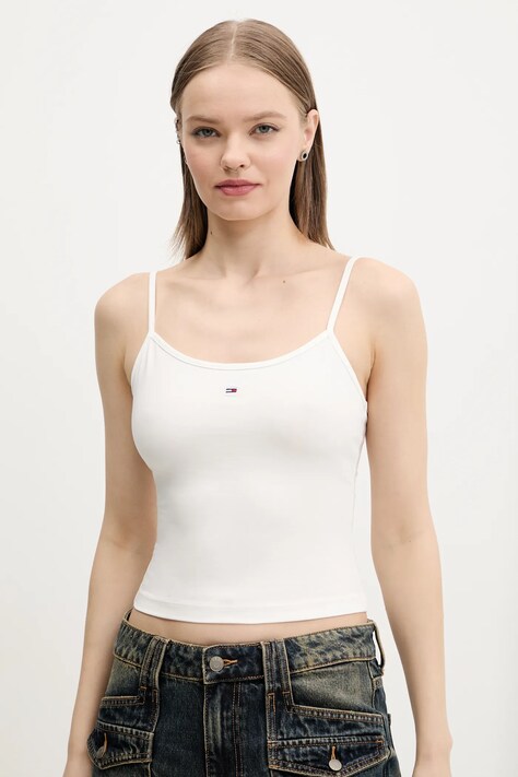 Top Tommy Jeans 2-pack dámský, růžová barva