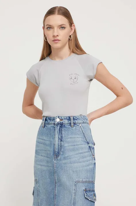 Desigual t-shirt női, szürke