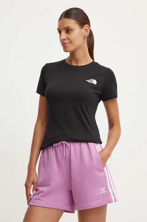 Pamučna majica The North Face W S/S Redbox Slim Tee za žene, boja: crna, NF0A87NMJK31