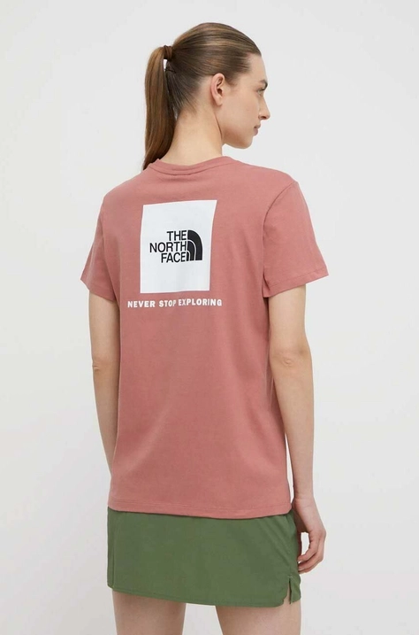 The North Face t-shirt bawełniany damski kolor różowy NF0A87NKNXQ1