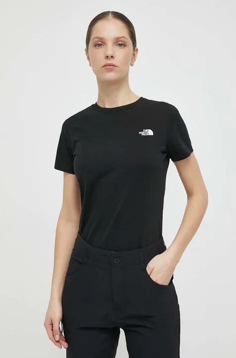 The North Face t-shirt női, fekete, NF0A87NHJK31