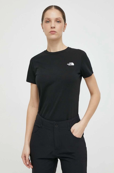 The North Face tricou femei, culoarea negru, NF0A87NHJK31