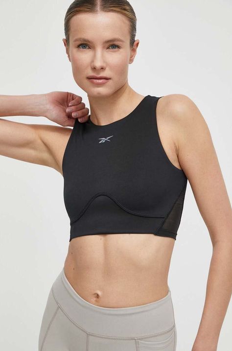 Τοπ προπόνησης Reebok LUX Collection LUX COLLECTION χρώμα: μαύρο, 100075373 100075373