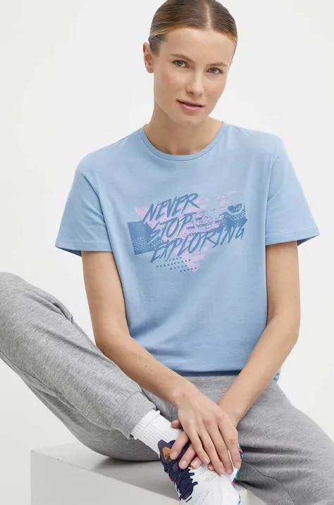 The North Face t-shirt damski kolor niebieski NF0A882UQEO1