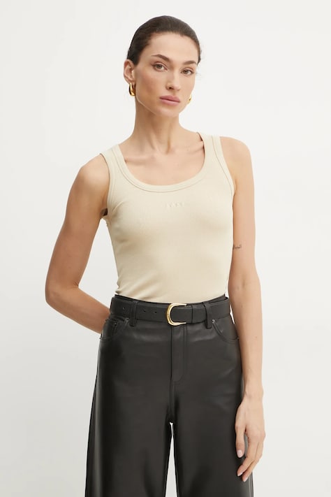 BOSS Orange top femei, culoarea bej, 50504245