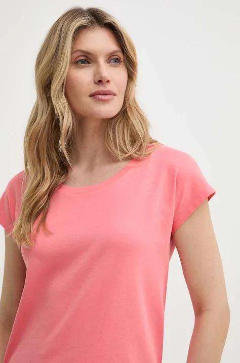Βαμβακερό μπλουζάκι MAX&Co. γυναικείο, χρώμα: πορτοκαλί, 2416941014200