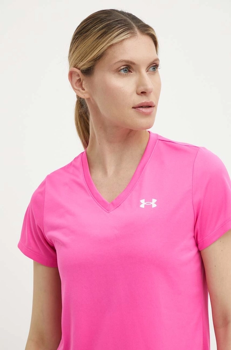 Under Armour edzős póló Tech rózsaszín