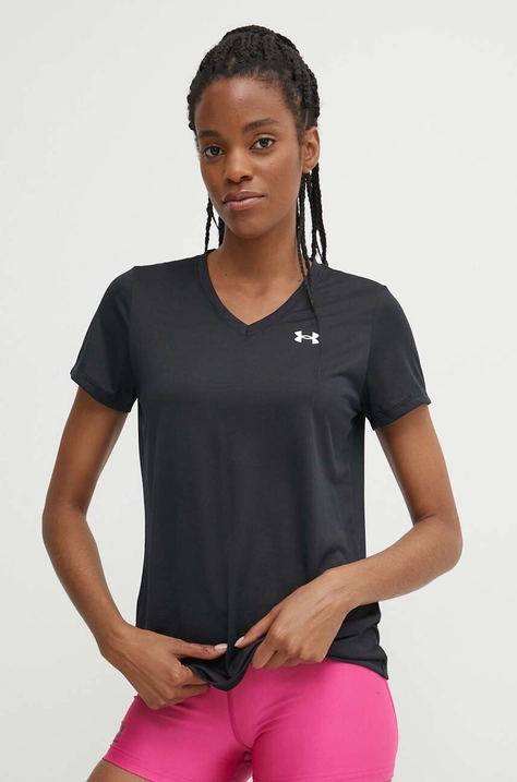 Μπλουζάκι προπόνησης Under Armour Tech χρώμα: μαύρο