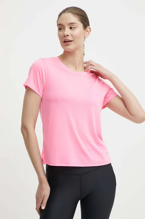 Under Armour t-shirt do biegania Streaker kolor różowy