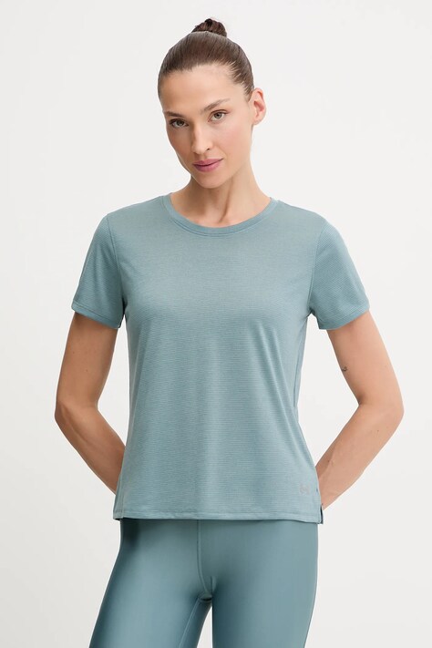 Under Armour t-shirt do biegania Streaker kolor zielony 1382434