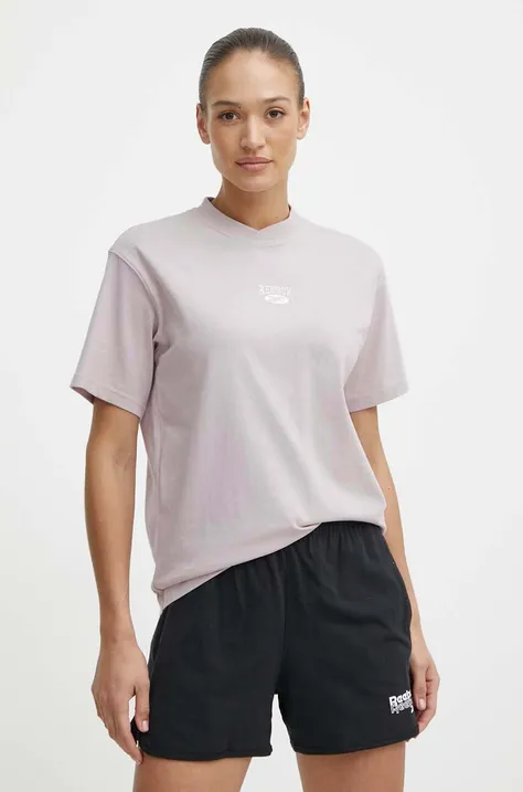 Хлопковая футболка Reebok Classic Archive Essentials женская цвет розовый 100076223