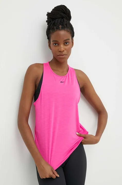 Reebok top de antrenament Lux Chill Athletic culoarea roz, 100076124