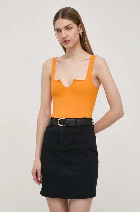 Top Karl Lagerfeld dámsky, oranžová farba