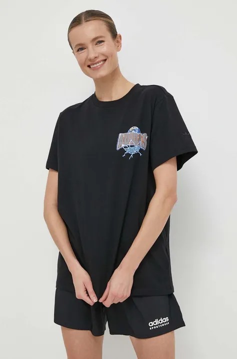 adidas Originals t-shirt bawełniany damski kolor czarny IT5344