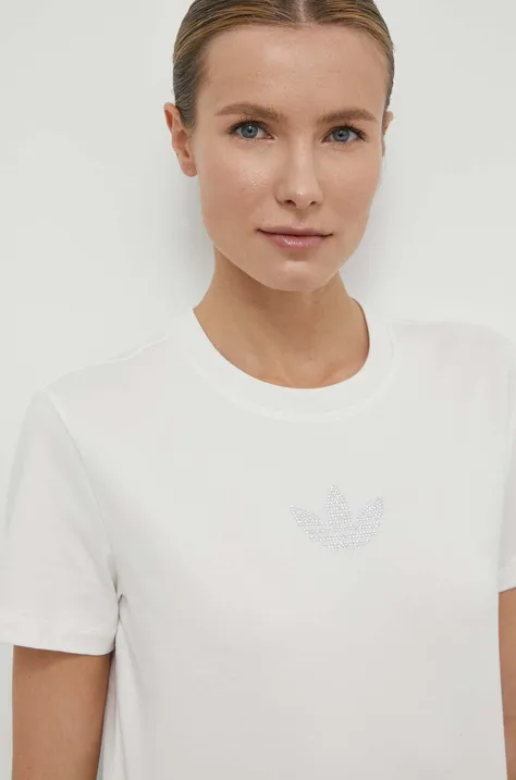 adidas Originals t-shirt női, bézs, IS4593