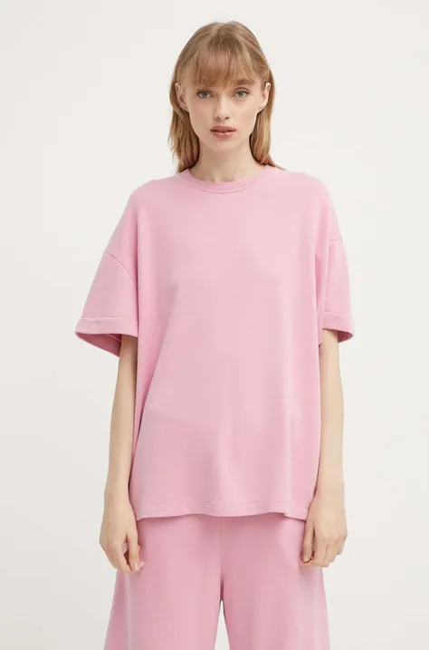IRO t-shirt damski kolor różowy