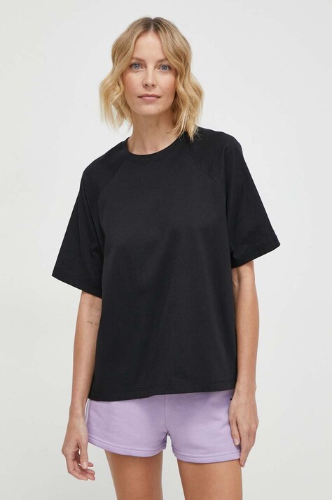 Champion tricou din bumbac femei, culoarea negru 117351