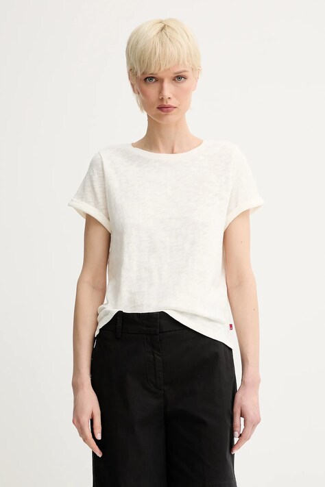Levi's tricou din bumbac femei, culoarea bej