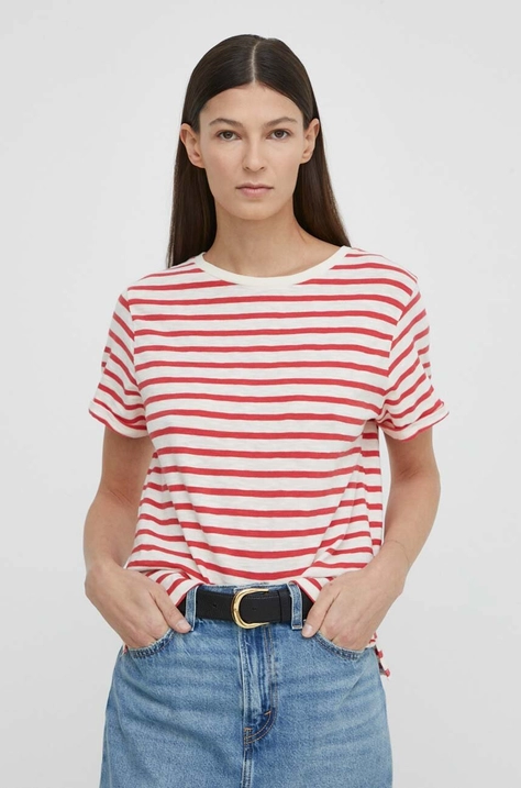 Levi's t-shirt bawełniany damski kolor czerwony