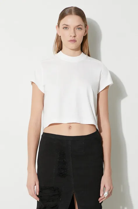 Rick Owens cotton t-shirt Cropped Small Level T-Shirt women’s white color DS01D1207.RN.11