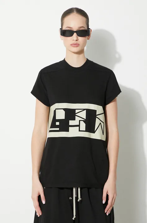 Βαμβακερό μπλουζάκι Rick Owens Small Level T-Shirt γυναικείο, χρώμα: μαύρο, DS01D1208.RNEP2.0908