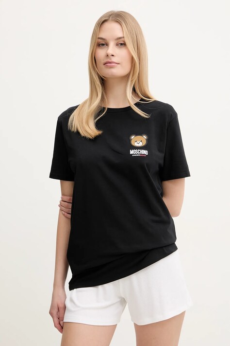 Тениска Moschino Underwear в черно