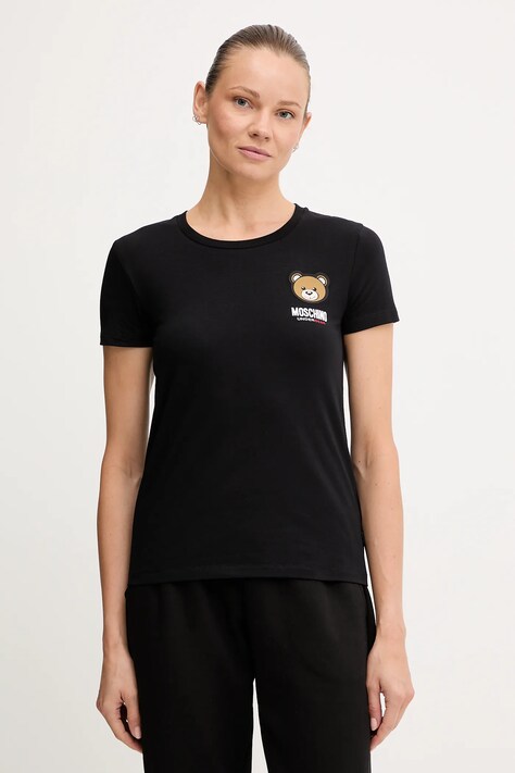 Moschino Underwear tricou femei, culoarea negru