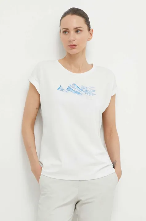 Αθλητικό μπλουζάκι Mammut Mountain χρώμα: άσπρο