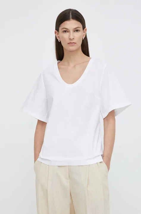 Блуза By Malene Birger в бяло с изчистен дизайн