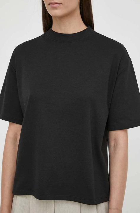 Theory tricou din bumbac femei, culoarea negru