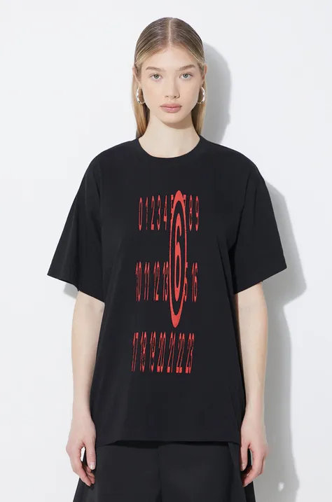 MM6 Maison Margiela cotton t-shirt women’s black color S62GD0184
