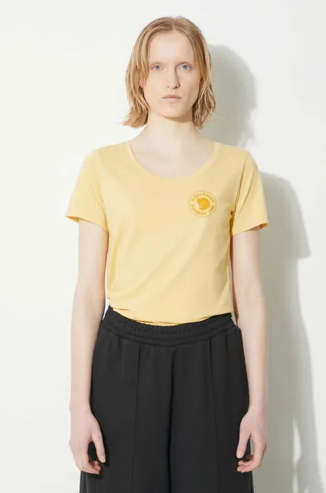 Μπλουζάκι Fjallraven 1960 Logo T-shirt W χρώμα: κίτρινο, F83513.133