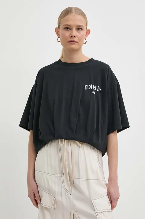 Bavlnené tričko Pinko dámske, čierna farba, 104257 A26S