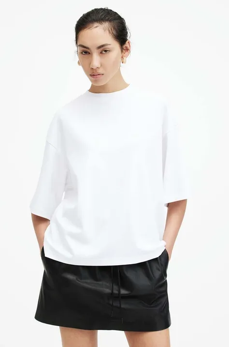 Βαμβακερό μπλουζάκι AllSaints AMELIE TEE γυναικείο, χρώμα: άσπρο, W130JA