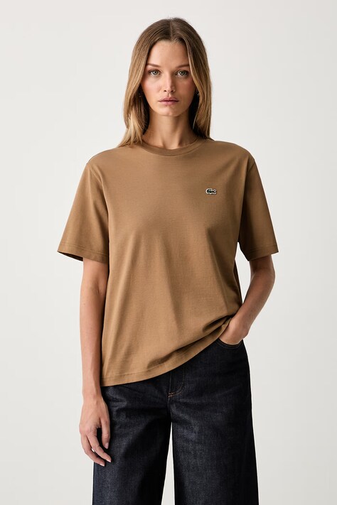 Lacoste tričko dámské bavlněné hnědé TF7215