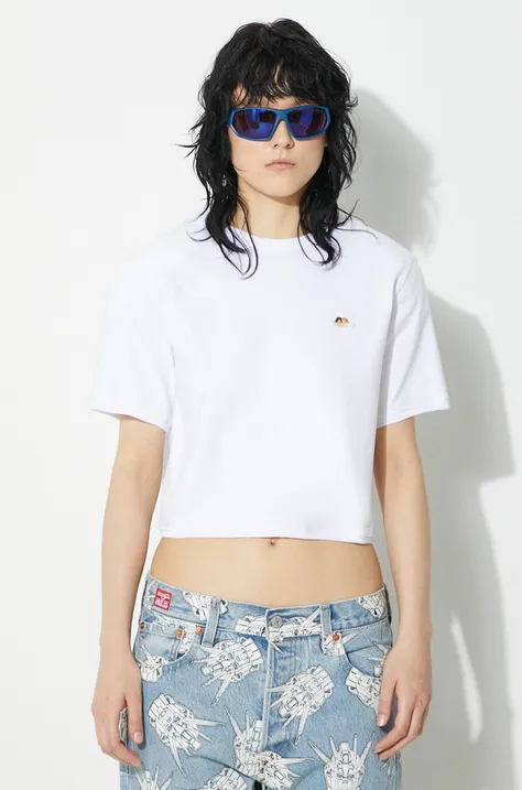 Μπλουζάκι Fiorucci Angel Patch Padded Cropped T-Shirt χρώμα: άσπρο, M01FPTSH095CJ03WH01