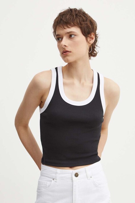 Top Hollister Co. ženski, črna barva