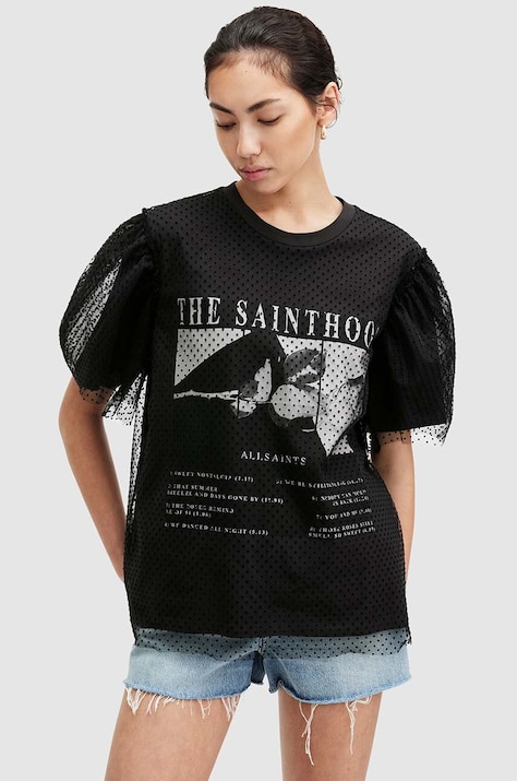 AllSaints tricou ROSEKIS TOMMI TEE femei, culoarea negru, W019JA