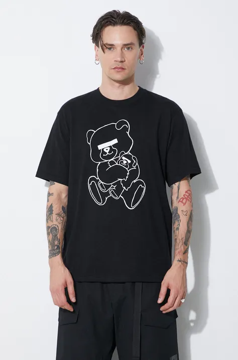 Βαμβακερό μπλουζάκι Undercover ανδρικό, χρώμα: μαύρο, UB0D3802