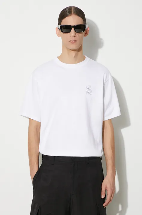 Bavlnené tričko Undercover pánske, biela farba, s potlačou, UB0D3804