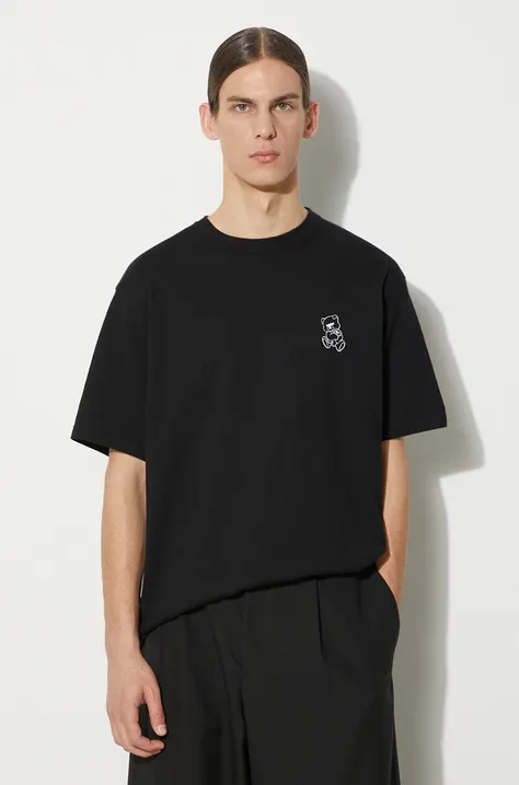 Хлопковая футболка Undercover мужская цвет чёрный с принтом UB0D3804