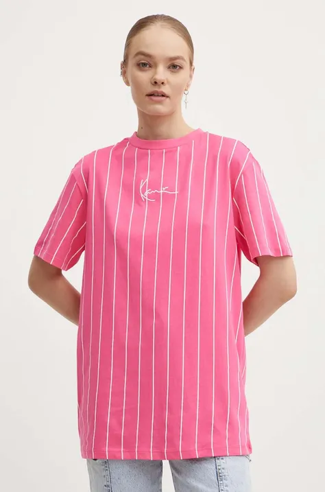 Karl Kani t-shirt bawełniany damski kolor różowy 6137874