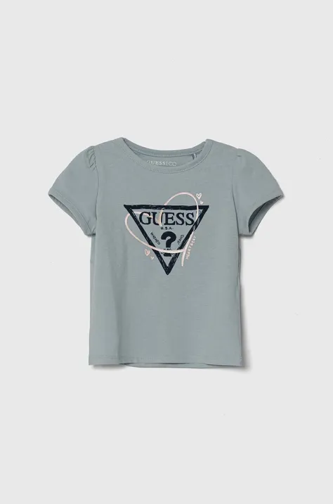 Бебешка тениска Guess в синьо